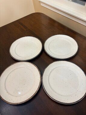 Johnson Brothers Desert Sand Ironstone Dinner Plates Set of 4 Speckled England